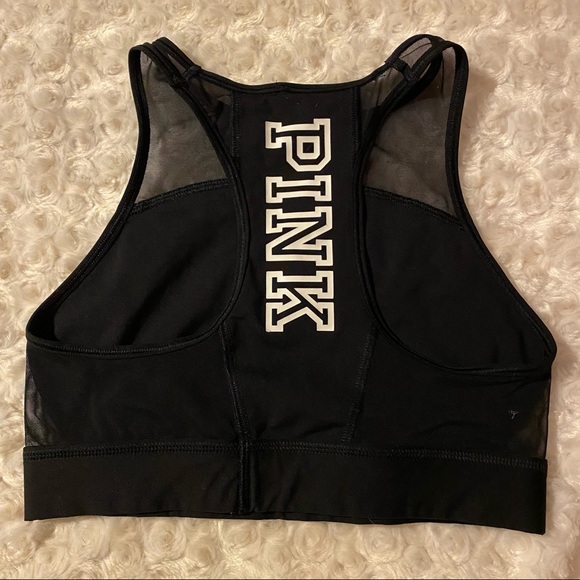 PINK VS Crop Haut Court Mesh Sports Bra NEW - Picture 3 of 7